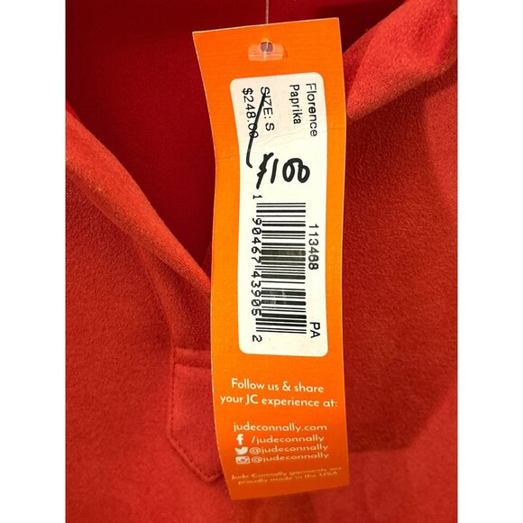 Jude Connally Paprika Red Florence Long Sleeve Dress Size Small Retail 248 - Picture 4 of 8